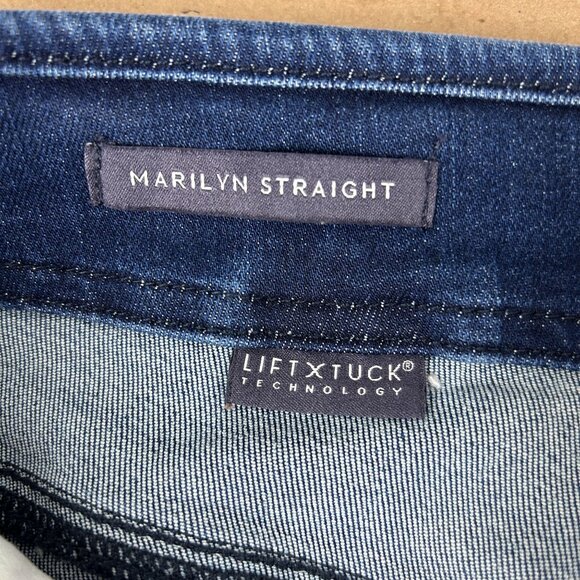 NYDJ Marilyn Straight Lift Tuck Technology Jeans Womens 10 Blue Medium Wash - Picture 4 of 11